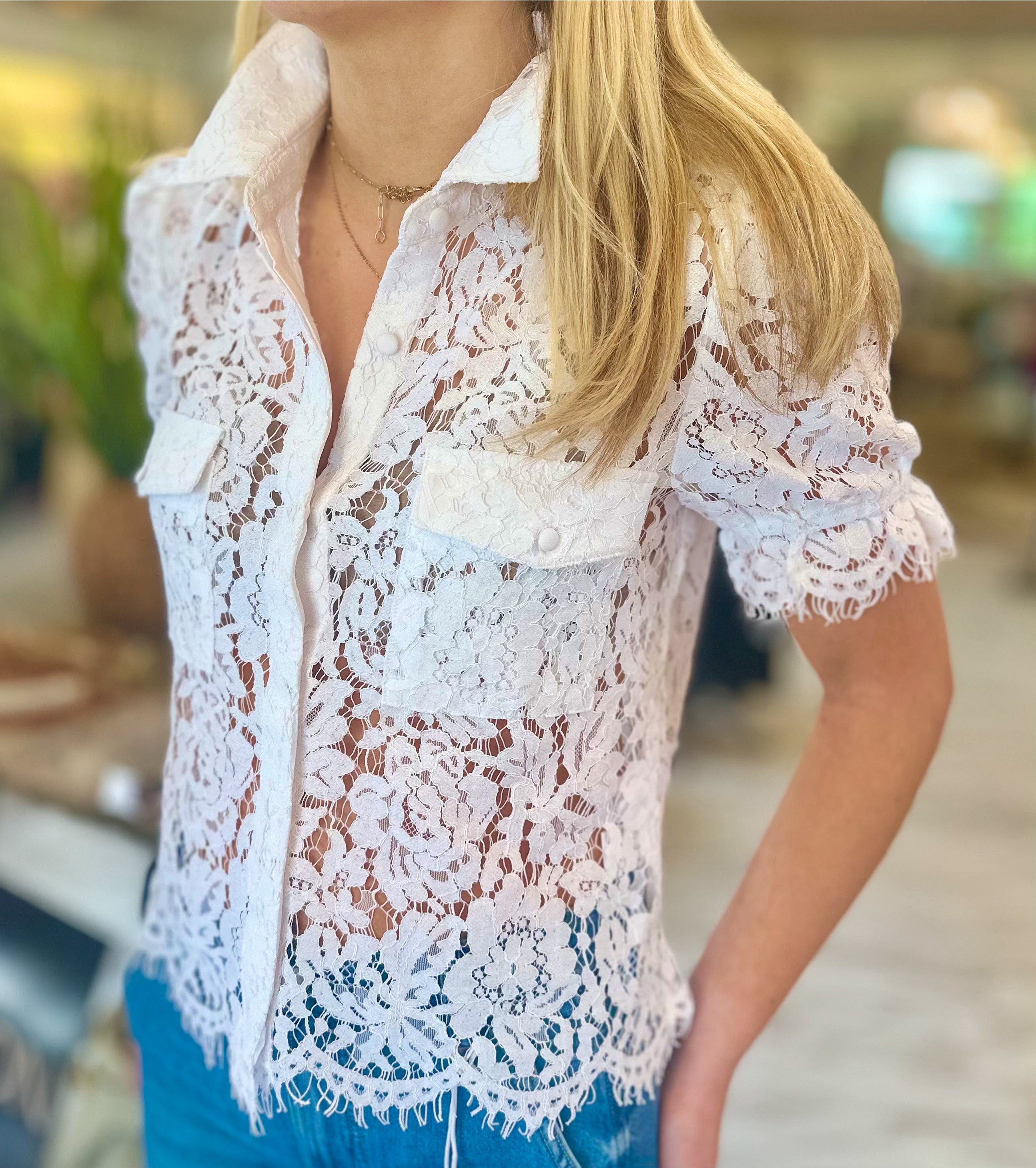 White Lace Blouse