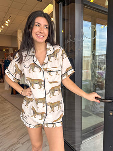 Katie Kime Cheetah Print Pajama Set