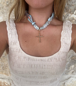 Cross Scarf Necklace