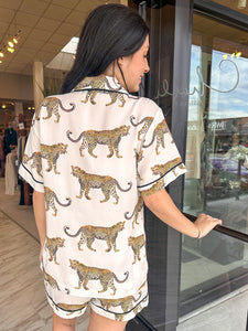 Katie Kime Cheetah Print Pajama Set