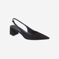 Robyn Slingback Pump- Black Nubuck