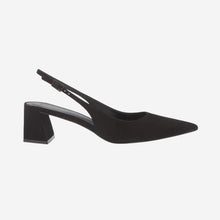 Load image into Gallery viewer, Robyn Slingback Pump- Black Nubuck
