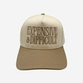 Expensive & Difficult Trucker Hat- Beige