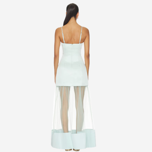 Marcella Strapless Gown- Seagreen