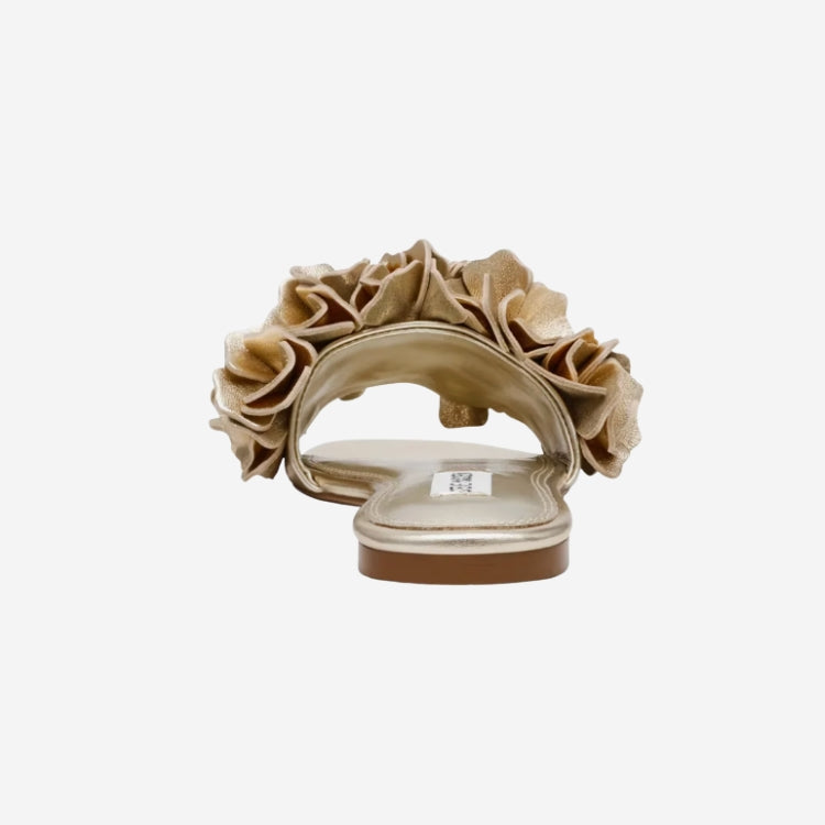 Flo Leather Sandal- Gold