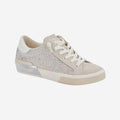 Zina Crystal Sneaker- Ivory Suede