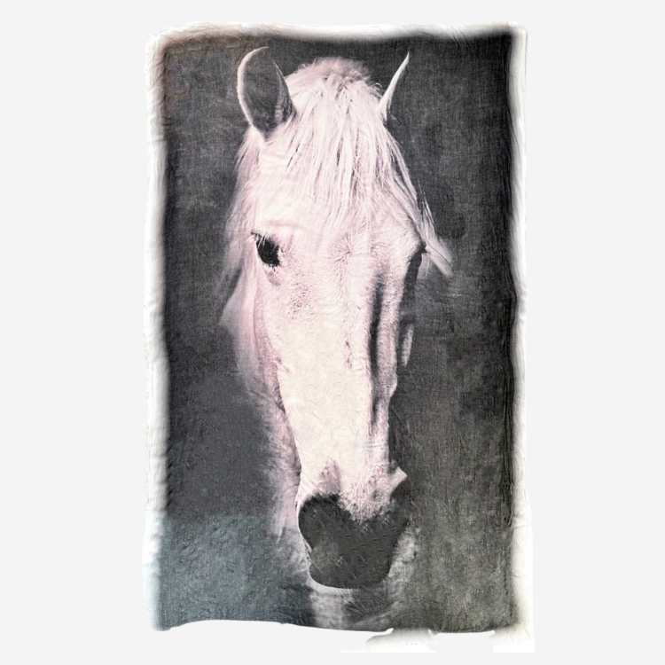 White Stallion Cashmere Scarf