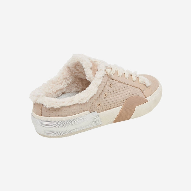 Zantel Faux Fur Sneaker- Dune Woven