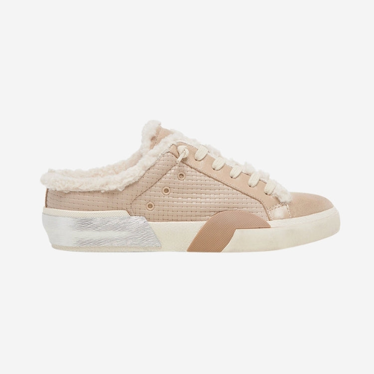 Zantel Faux Fur Sneaker- Dune Woven