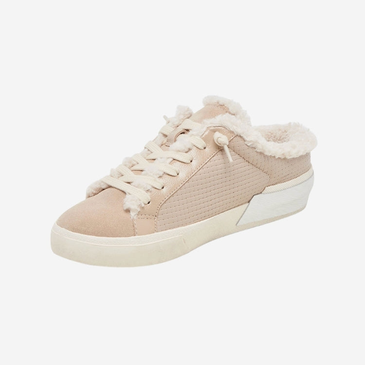 Zantel Faux Fur Sneaker- Dune Woven