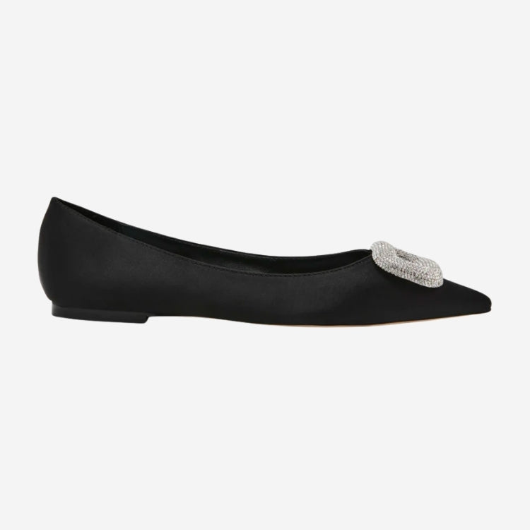 Tink Ballet Flat- Black Satin