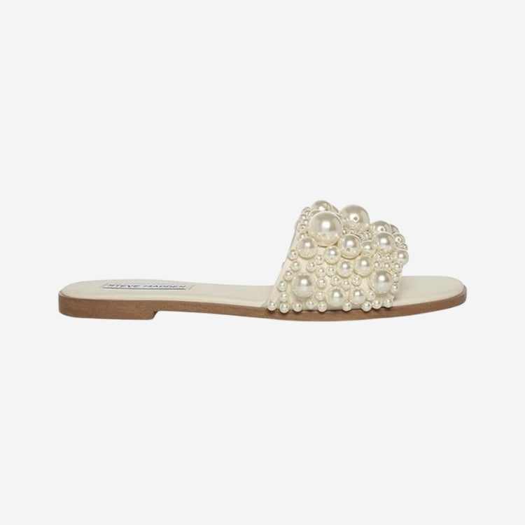 Knicky Sandal Flat- Pearl