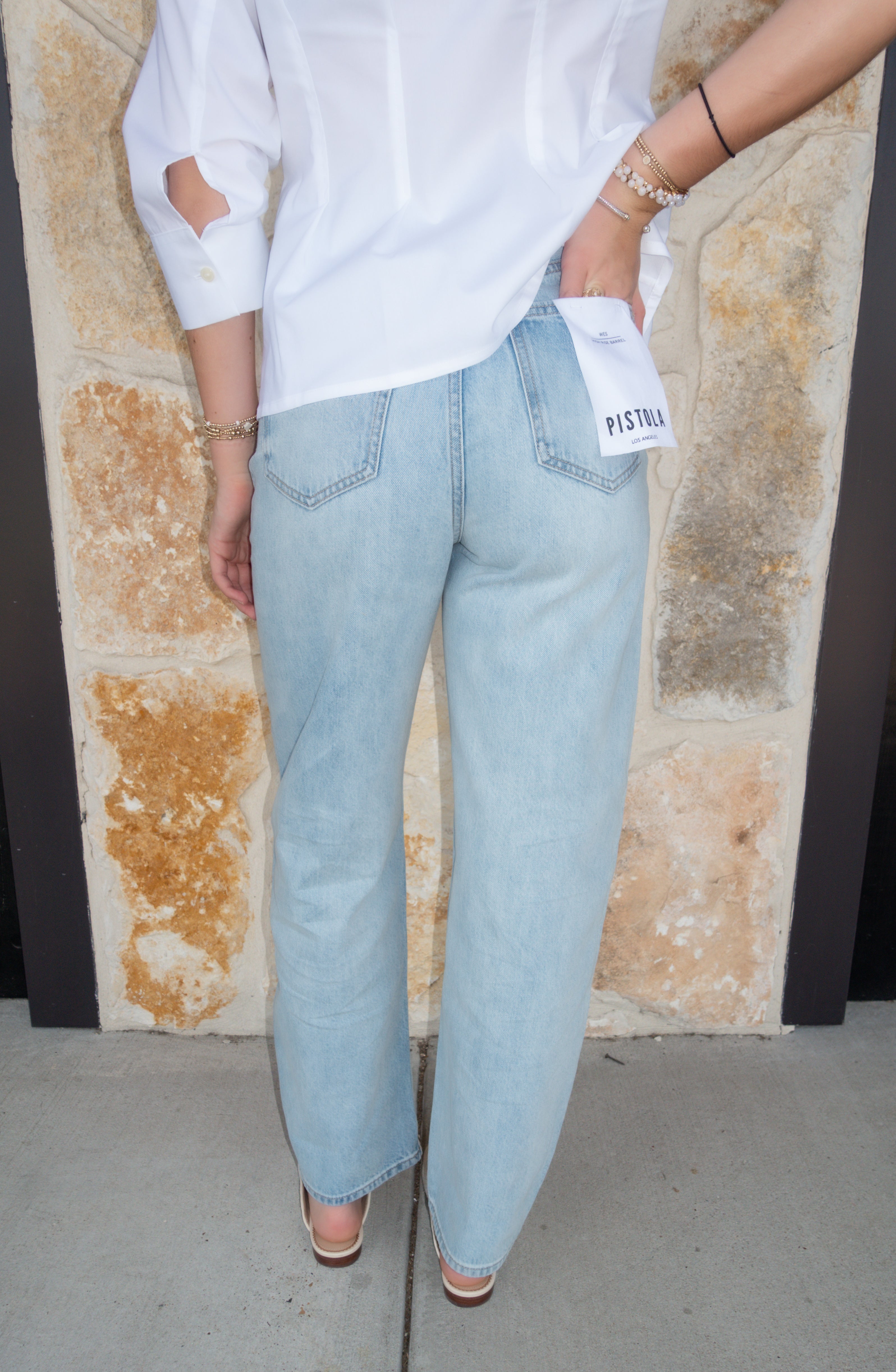 Wes High Rise Barrel Jean