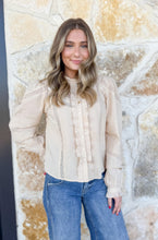 Load image into Gallery viewer, Love the Label Lace Ruffle Top
