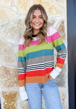 Load image into Gallery viewer, Irene Stripe Crew Sweater

