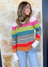 Load image into Gallery viewer, Irene Stripe Crew Sweater
