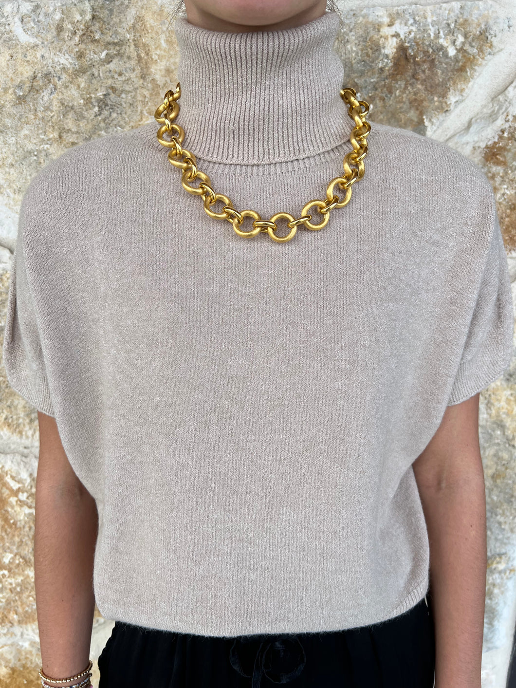 Turtle Neck Short Knit