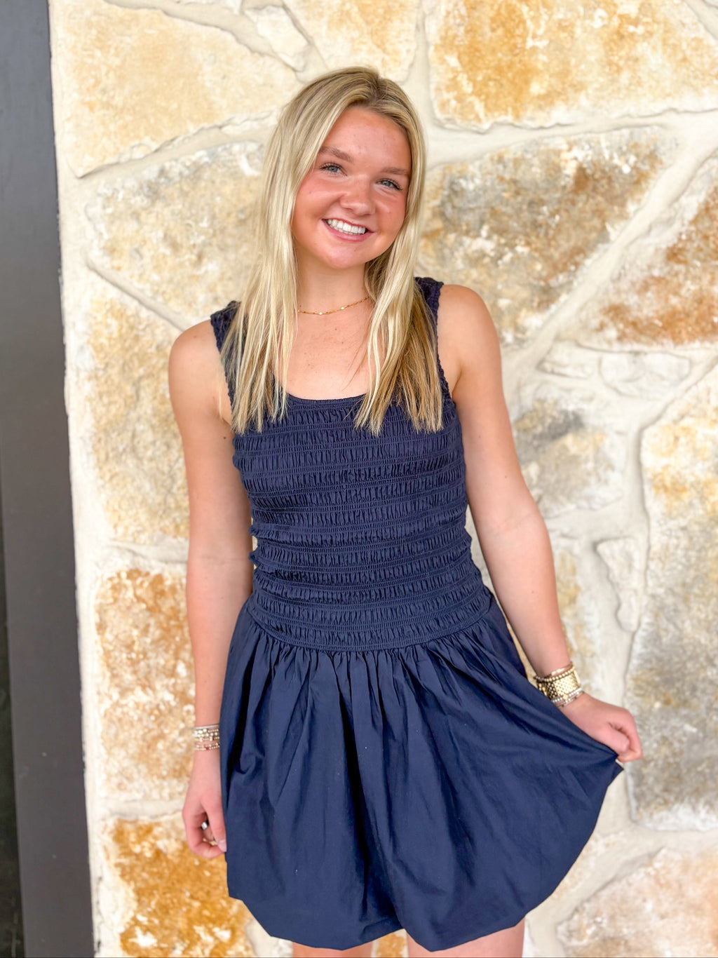 Ilona Bubble Hem Mini Dress