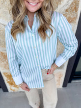 Load image into Gallery viewer, Margot Long Sleeve Striped Button Down
