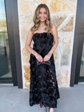 Load image into Gallery viewer, Selena Strapless Rosette Dress
