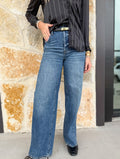 Tate High Rise Bowed Wide Leg Jean