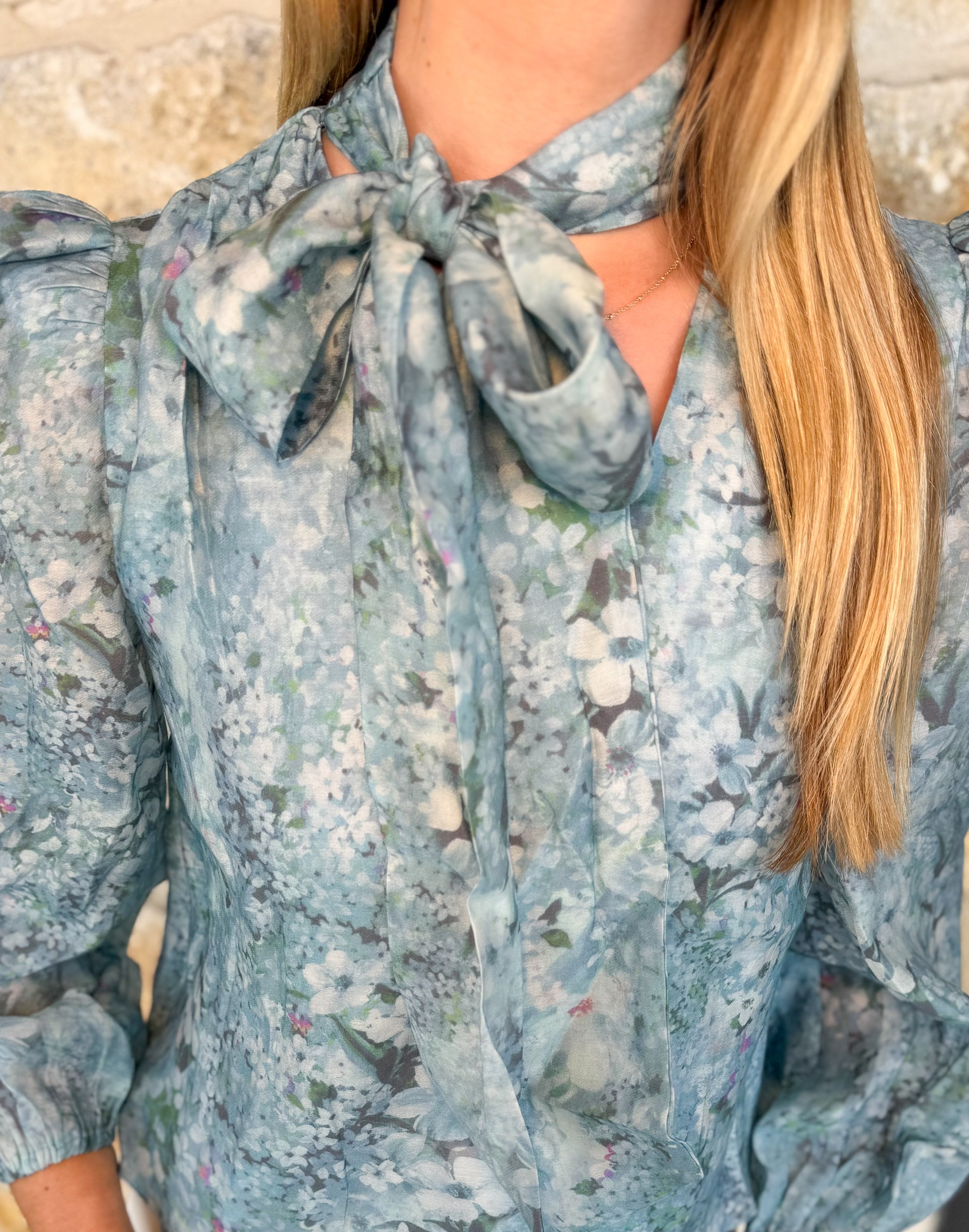 Blue Floral Faye Top