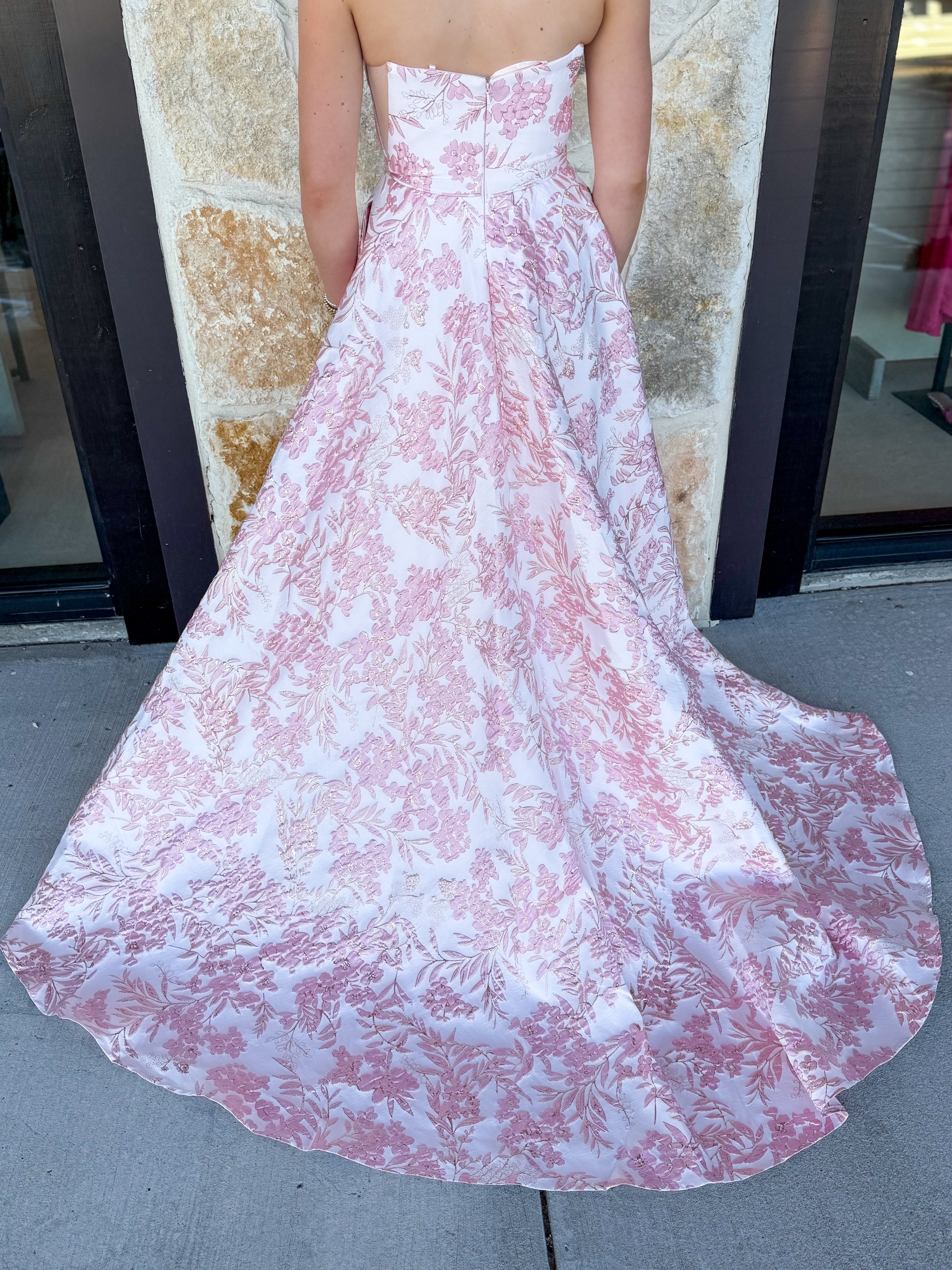 Floral A-Line Sparkle Dress