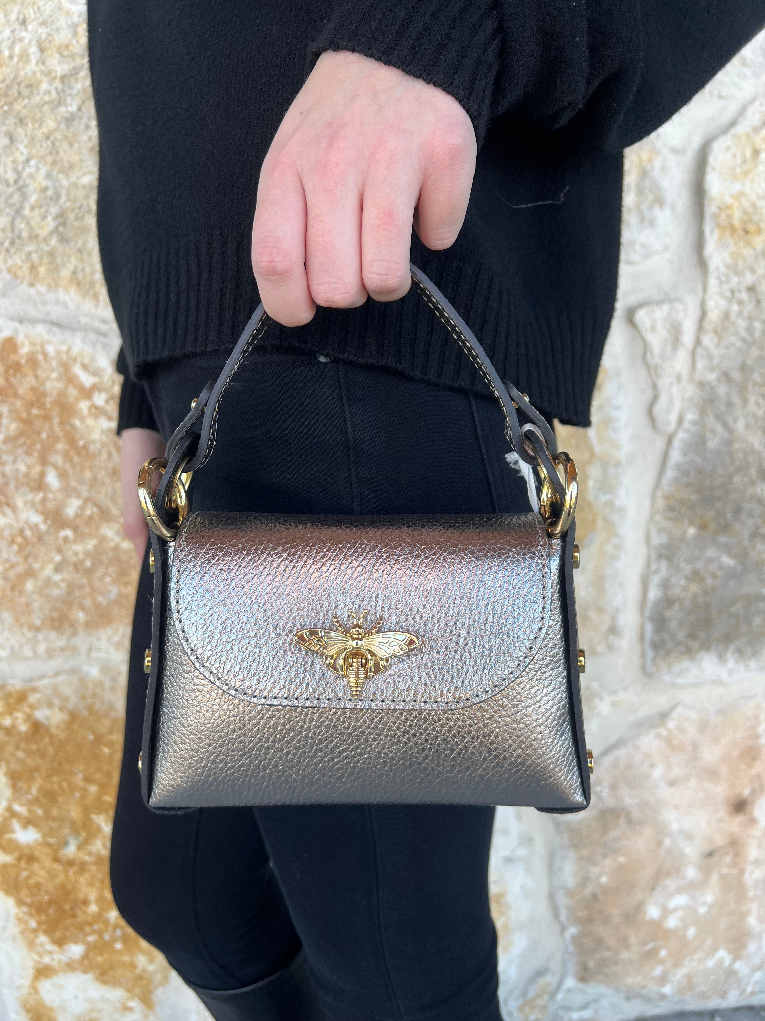 Butterfly Mini Bag Pewter