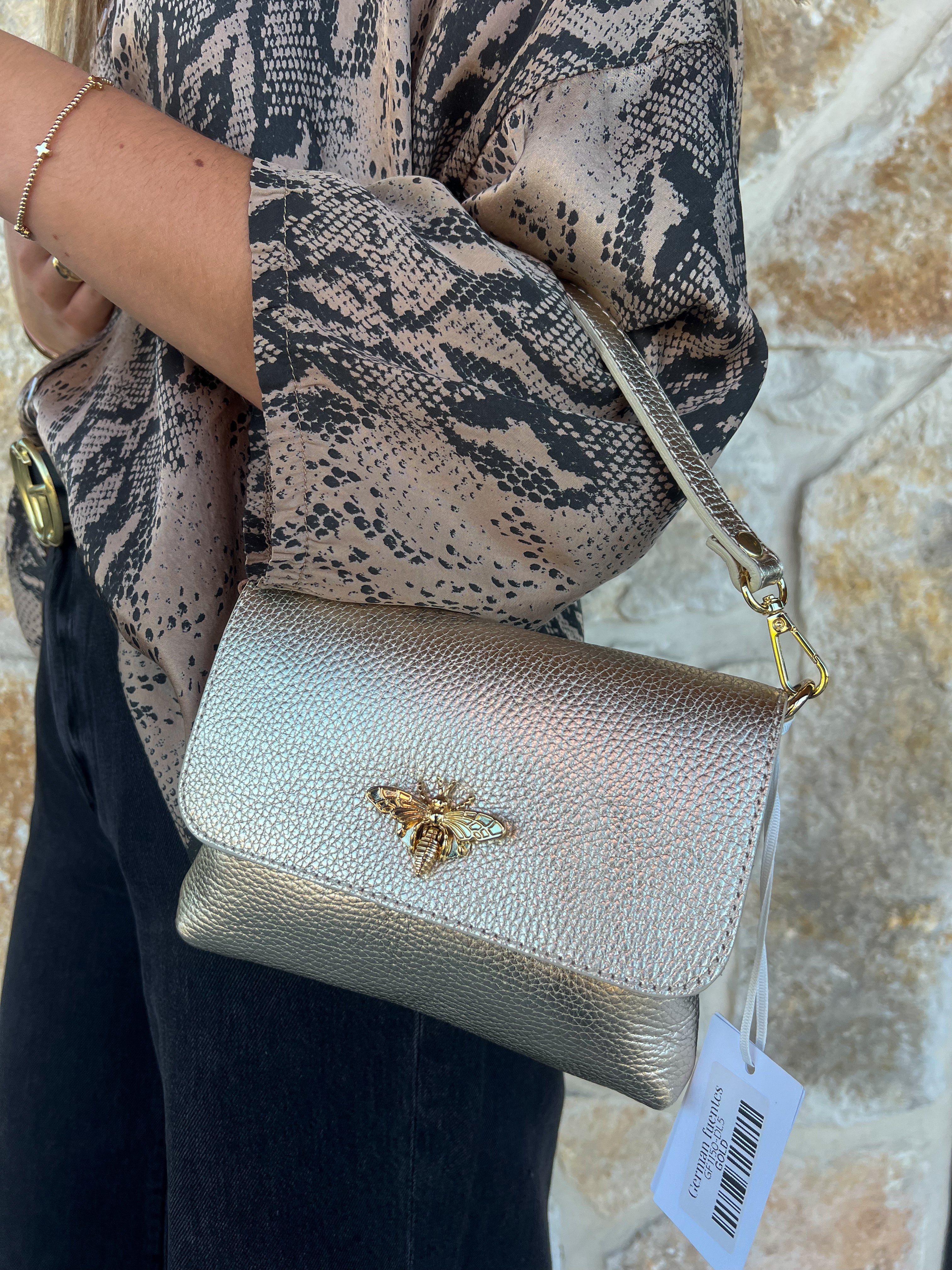 Gold Butterfly Crossbody Bag