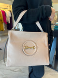 Nude Leather Saddle Bag