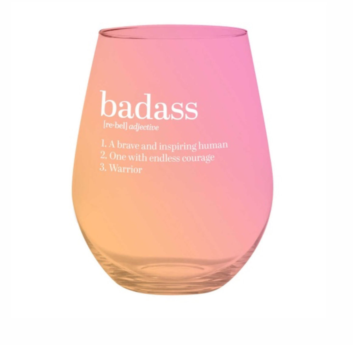 Funny Stemless Wine Glass