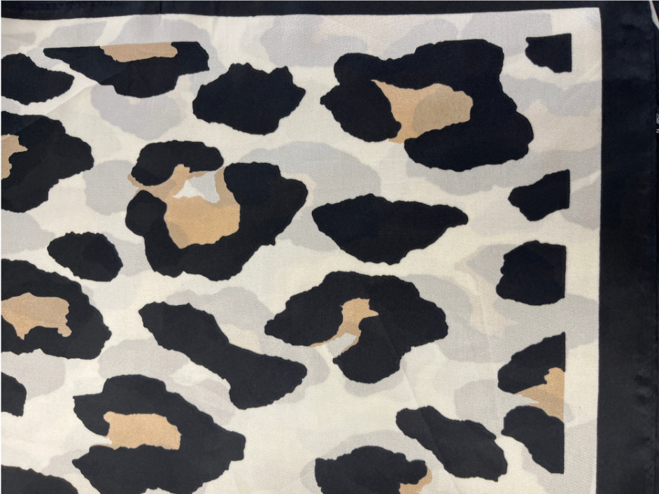 Animal Print Satin Scarf