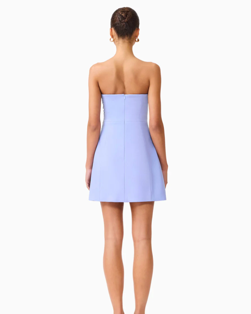 Mira Strapless Mini Dress- Light Blue